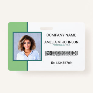 Badge d'ID photo d'employé de l'entreprise