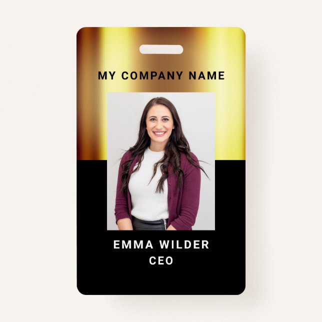 Badge d'ID photo personnalisé (Devant)