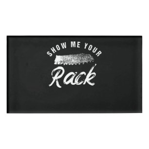 Badge D'identification Afficher Votre Rack Amour Fumé BBQ Ribs