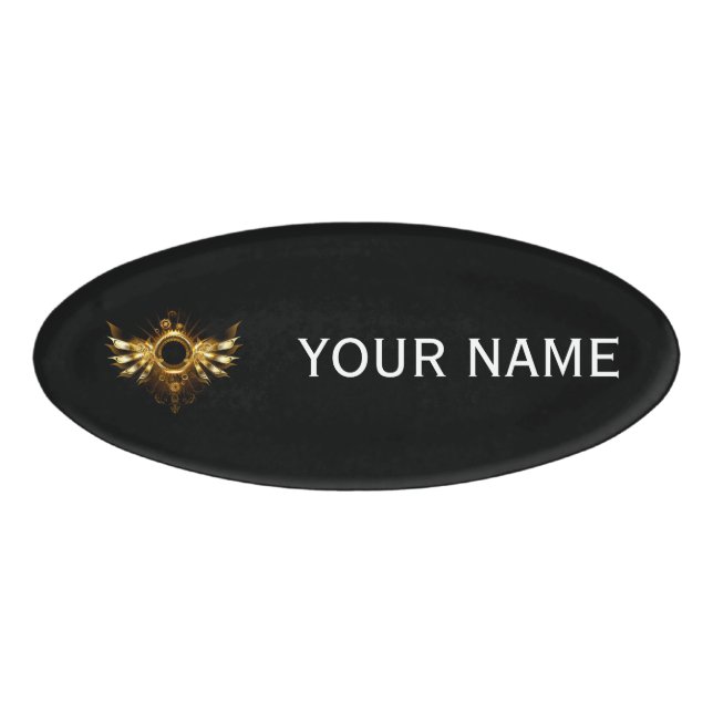 Badge D'identification Ailes de Steampunk (Devant)