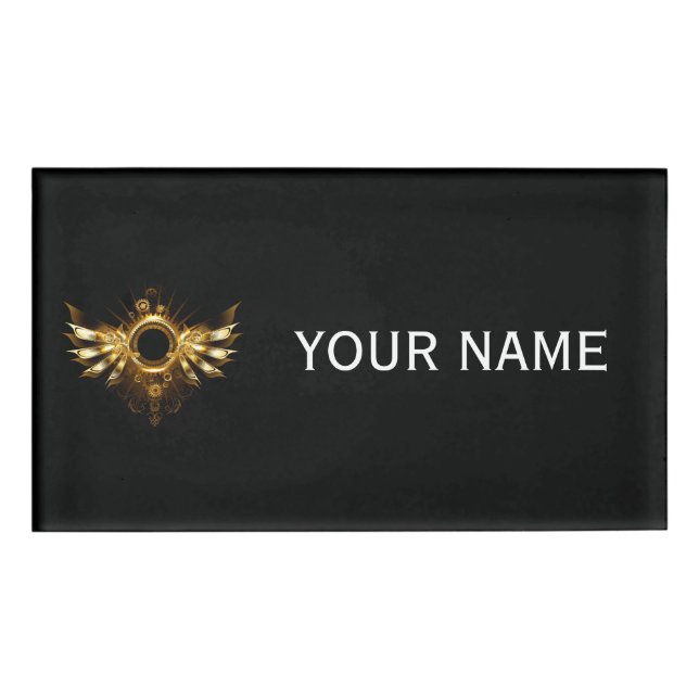 Badge D'identification Ailes de Steampunk (Devant)