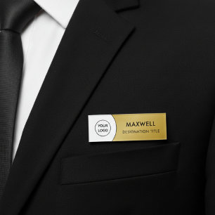 Badge D'identification Ajouter un logo Titre d'aimant moderne simple él