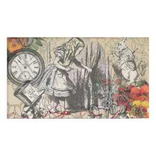 Badge D'identification Alice Aventures Merveilleterre Rideau Classique Ar