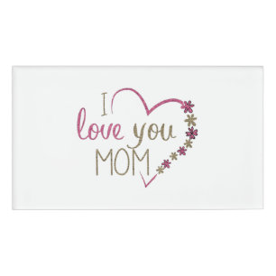 Badge D'identification Amour Maman Mères Jour Coeur