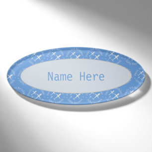 Badge D'identification Amusant Personnalisé Avion d'anniversaire pour enf