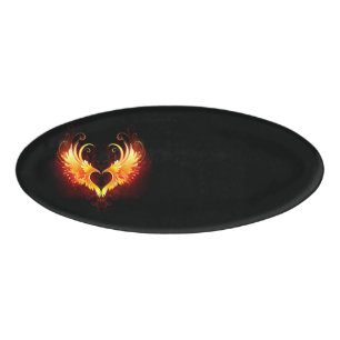 Badge D'identification Angel Fire Heart with Wings