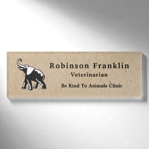 Badge D'identification Animaux Vétérinaires Clinique Logo Employé