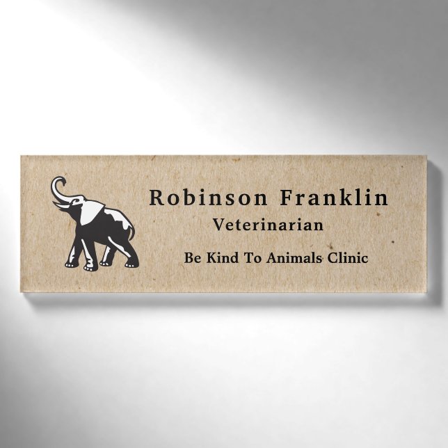 Badge D'identification Animaux Vétérinaires Clinique Logo Employé (Devant)