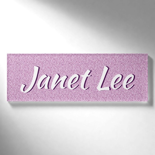 Badge D'identification Apparence pourpre rayée personnalisée (Devant)