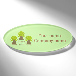 Badge D'identification Arbres de jours des terres personnalisés