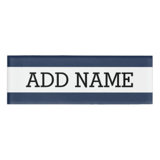 Badge D'identification Arrière - plan de marine avec nom personnalisé