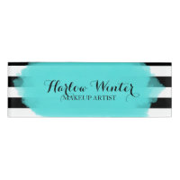 Artiste de maquillage blanc noir turquoise