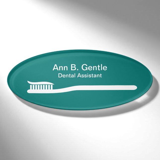 Badge D'identification Assistant dentaire moderne (Devant)