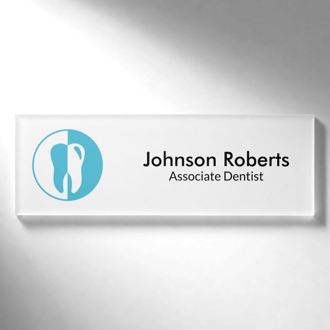 Badge D'identification Assistant médecin dentiste de clinique dentaire (Devant)