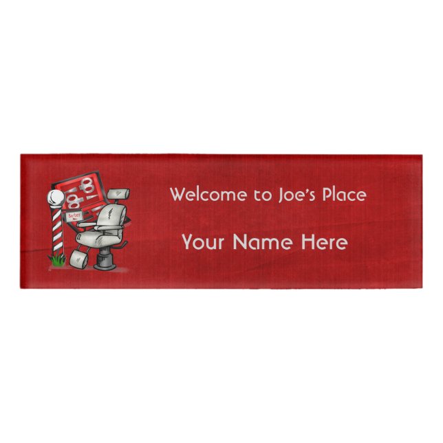 Badge D'identification Au Barber Shop (Devant)