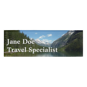 Badge D'identification Avalanche Lake dans le parc national de Glacier
