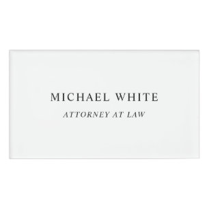 Badge D'identification Avocat de droit minimaliste classique Pro