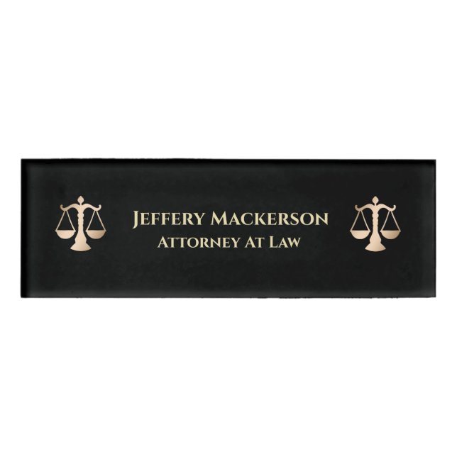 Badge D'identification Avocat De Droit Professionnel Moderne (Devant)