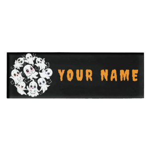 Badge D'identification Baby Ghosts Éffrayant mignon Halloween humeur
