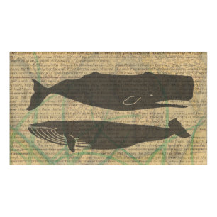 Badge D'identification Baleine antique Vie marine