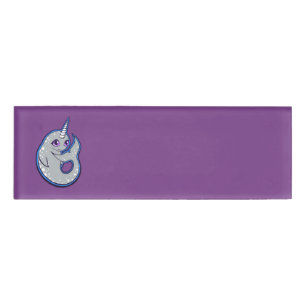 Badge D'identification Baleine grise de Narwhal avec la conception de