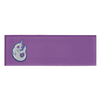 Badge D'identification Baleine grise de Narwhal avec la conception de