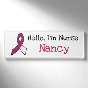 Badge D'identification Balise Bonjour personnalisée, Infirmière Im