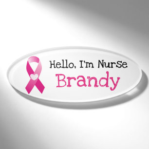Badge D'identification Balise Bonjour personnalisée, Infirmière Im