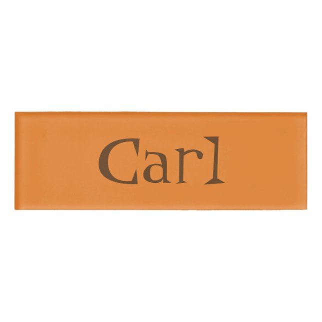 Badge D'identification Balise de nom Carl (Devant)