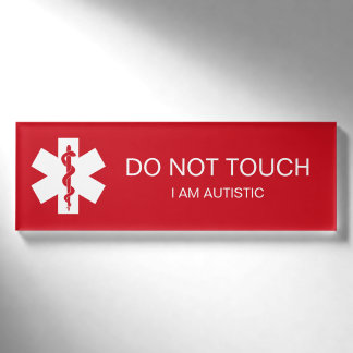 Badge D'identification Balise de nom d'alerte Médicale - NE PAS TOUCHER -