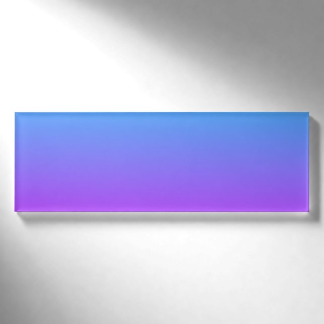 Badge D'identification Balise de nom de l'Arrière - plan violet dégradé (Devant)