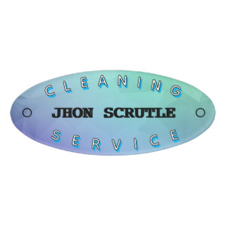 Badge D'identification Balise de nom de nettoyage moderne