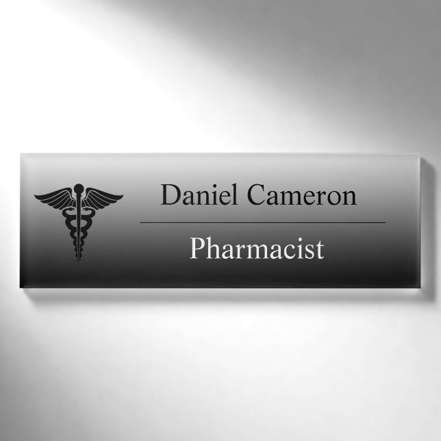 Badge D'identification Balise de nom du pharmacien personnalisé (Devant)