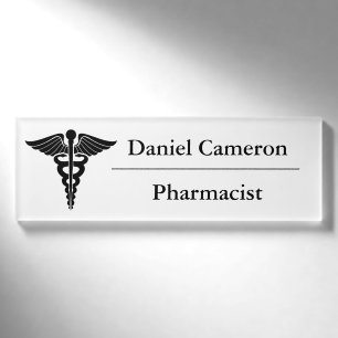 Badge D'identification Balise de nom du pharmacien personnalisé