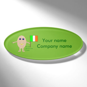 Badge D'identification Balise de nom personnalisé Oeuf irlandais patrioti