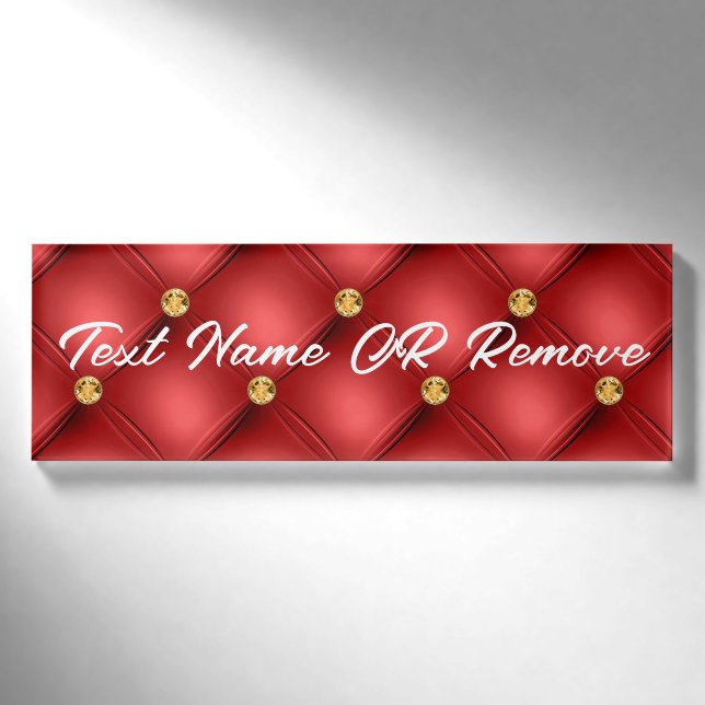 Badge D'identification Balise de nom personnalisé Red Gold - Exemple (Devant)