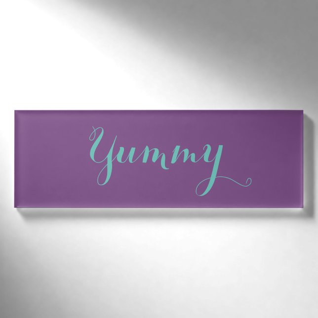 Badge D'identification Balise de nom Yummy (Devant)