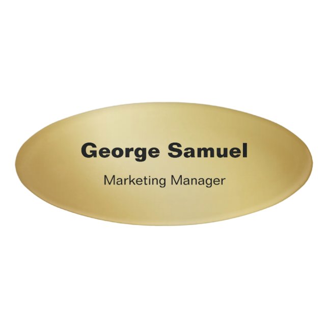 Badge D'identification Balise Nom de l'employé d'entreprise simple (Devant)