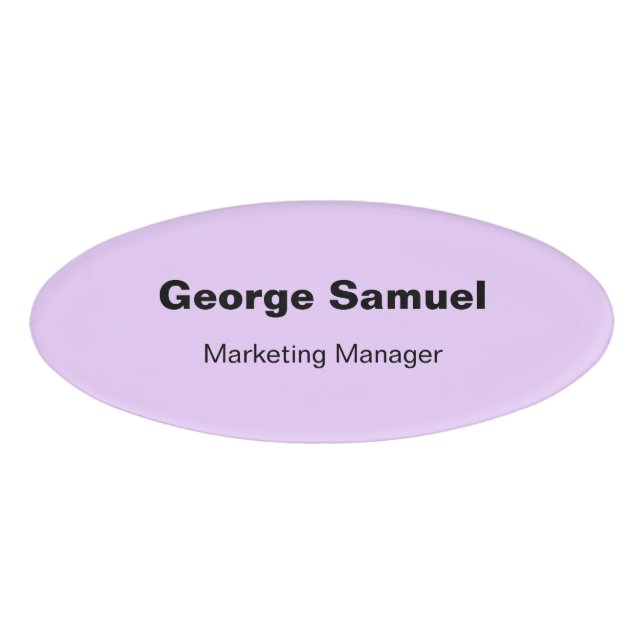 Badge D'identification Balise Nom de l'employé d'entreprise simple (Devant)