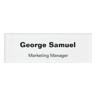 Badge D'identification Balise Nom de l'employé d'entreprise simple
