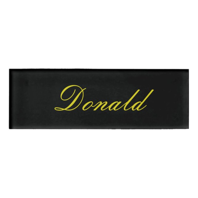 Badge D'identification Balise Nom Donald (Devant)