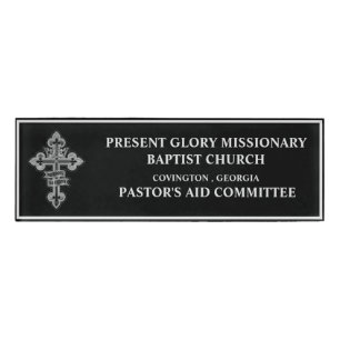 Badge D'identification Balise Nom du comité de l'église
