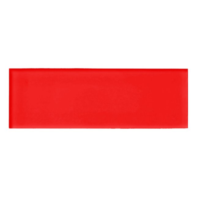 Badge D'identification Balise Nom du rectangle rouge (Devant)