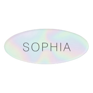Badge D'identification Balise Nom du Spa du salon Iridescente
