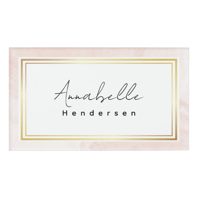 Badge D'identification Balise Nom Elegante (Devant)