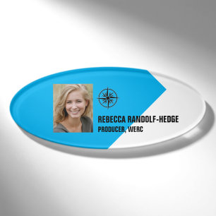 Badge D'identification Balise Nom ovale de la grande photo