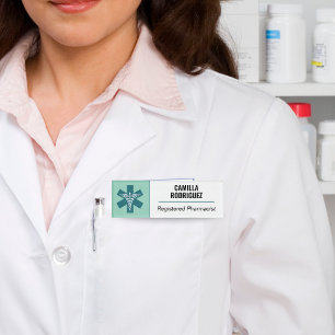 Badge D'identification Balise RX Pharmacy Service Médicale avec logo