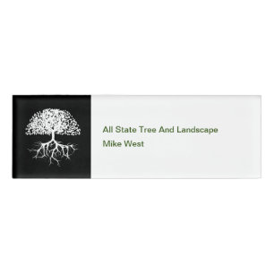 Badge D'identification Balises Du Nom De L'Employé Du Service Arbre Et Pa