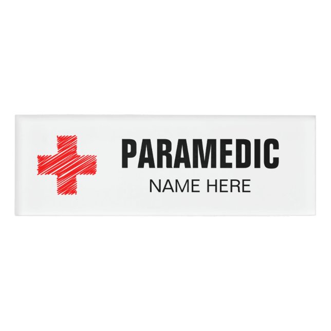 Badge D'identification Balises magnétiques pour le personnel paramédical  (Devant)