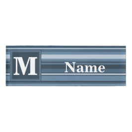 Badge D'identification Bandes gris monogramme